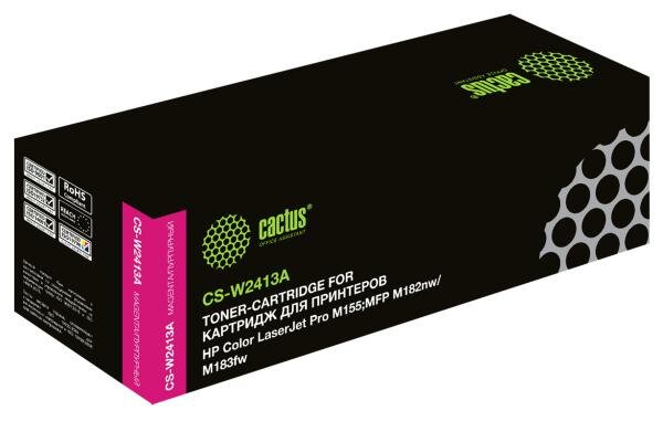 Картридж Cactus CS-W2413A для для HP Color LaserJet Pro M155;MFP M182nw/M18 850стр Пурпурный