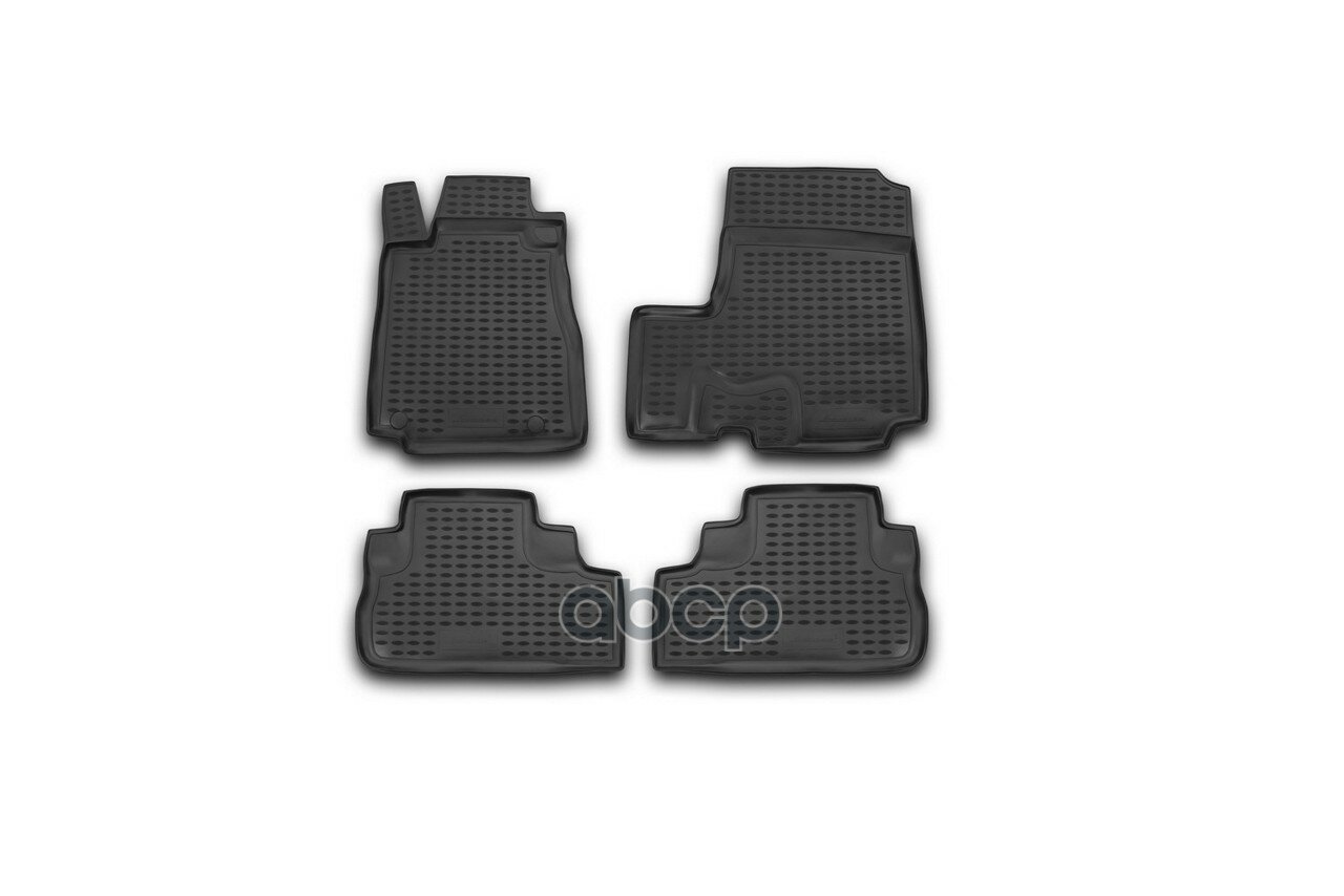 Коврики салона Element HONDA CR-V III 2007> полиуретановые черные 4 шт. - фото №1