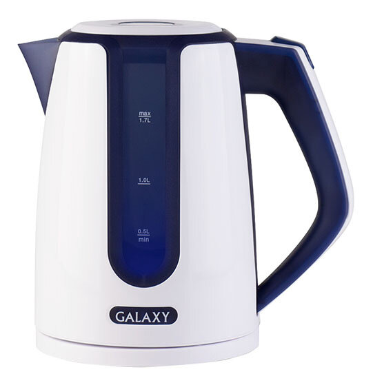 Чайник электрический GALAXY GL 0207, синий и белый