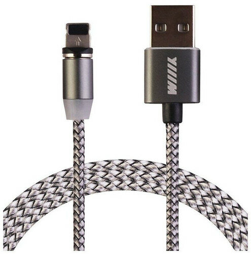 Кабель USB-Lightning магнитный серый 1м WIIIX (CBM980-U8-10GY)