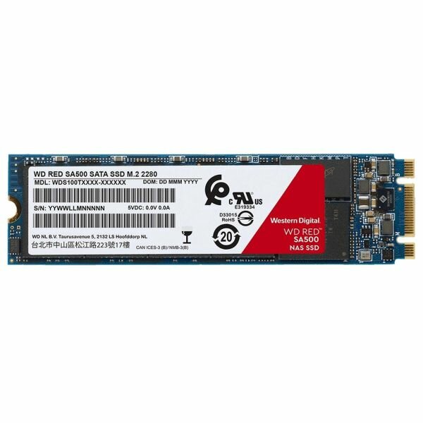 SSD накопитель Western Digital M.2/2280/2TB RED (WDS200T1R0B)