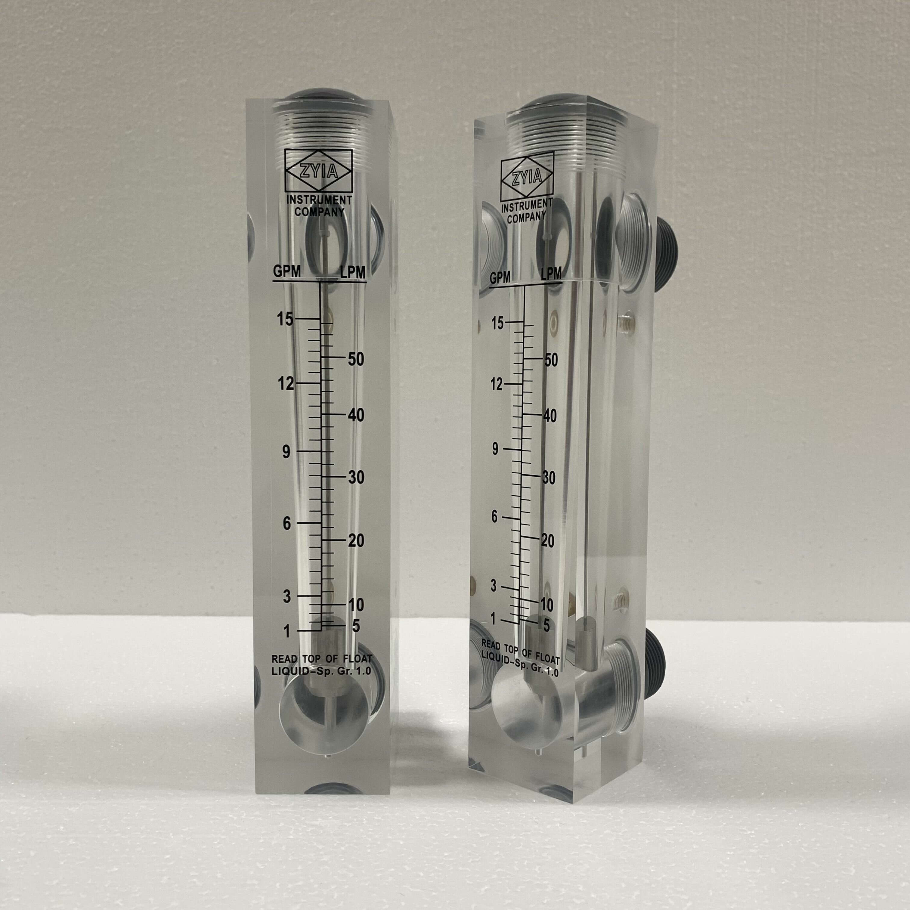 Ротаметр (расходомер) воды LZM-25Z, диапазон измерения 1-15 г/м и 5-50 л/м, акриловый корпус, фитинги ПВХ, без регулятора расхода - фотография № 8