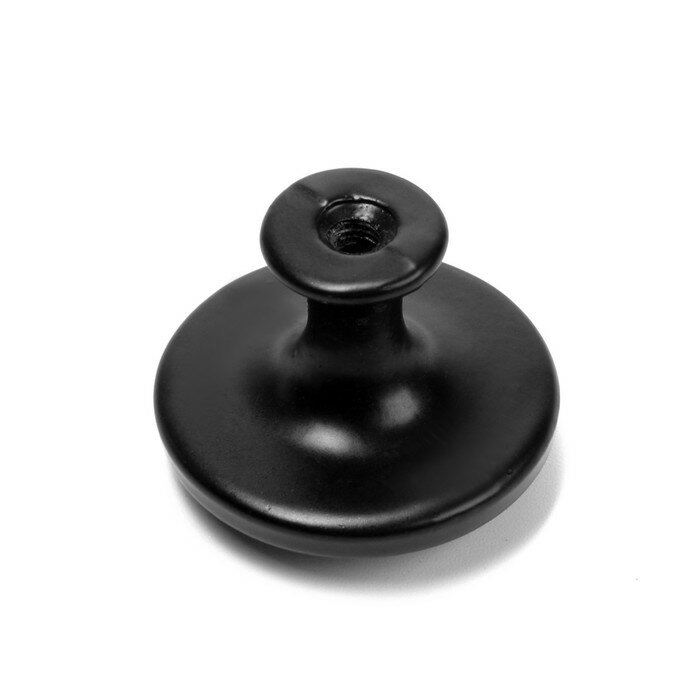 Тундра Ручка кнопка тундра РК122BL (FE112BL), черная - фотография № 5