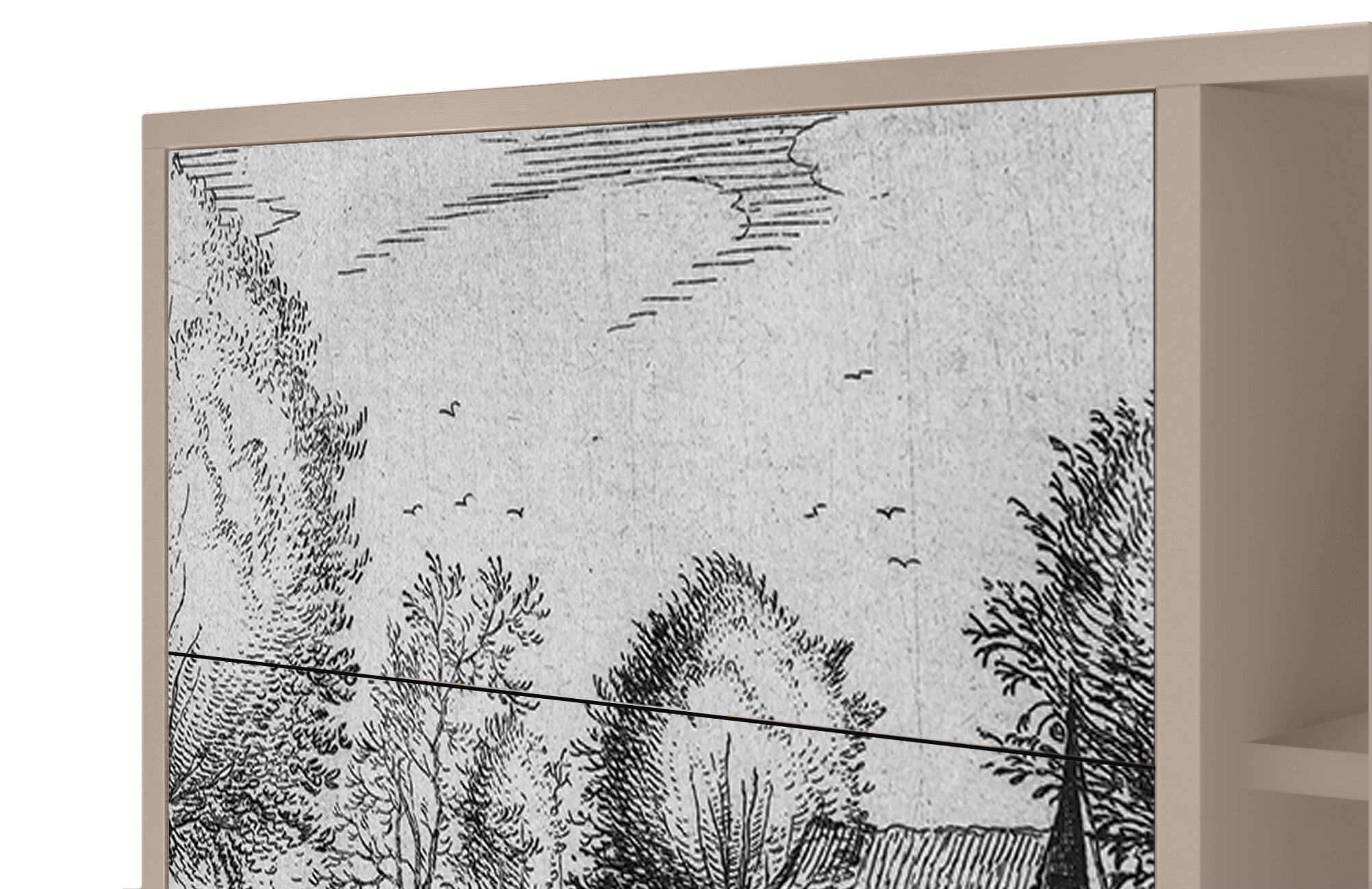 Комод - STORYZ - BS2 A Pond by Pieter Breugel , 125 x 97 x 48 см, Бежевый - фотография № 5