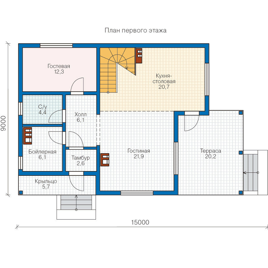 70-91-Catalog-Plans - Проект каркасного дома - фотография № 2