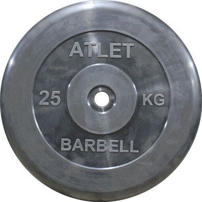 Диск обрезиненный для штанги MB Barbell Atlet - 25 кг (51 мм)