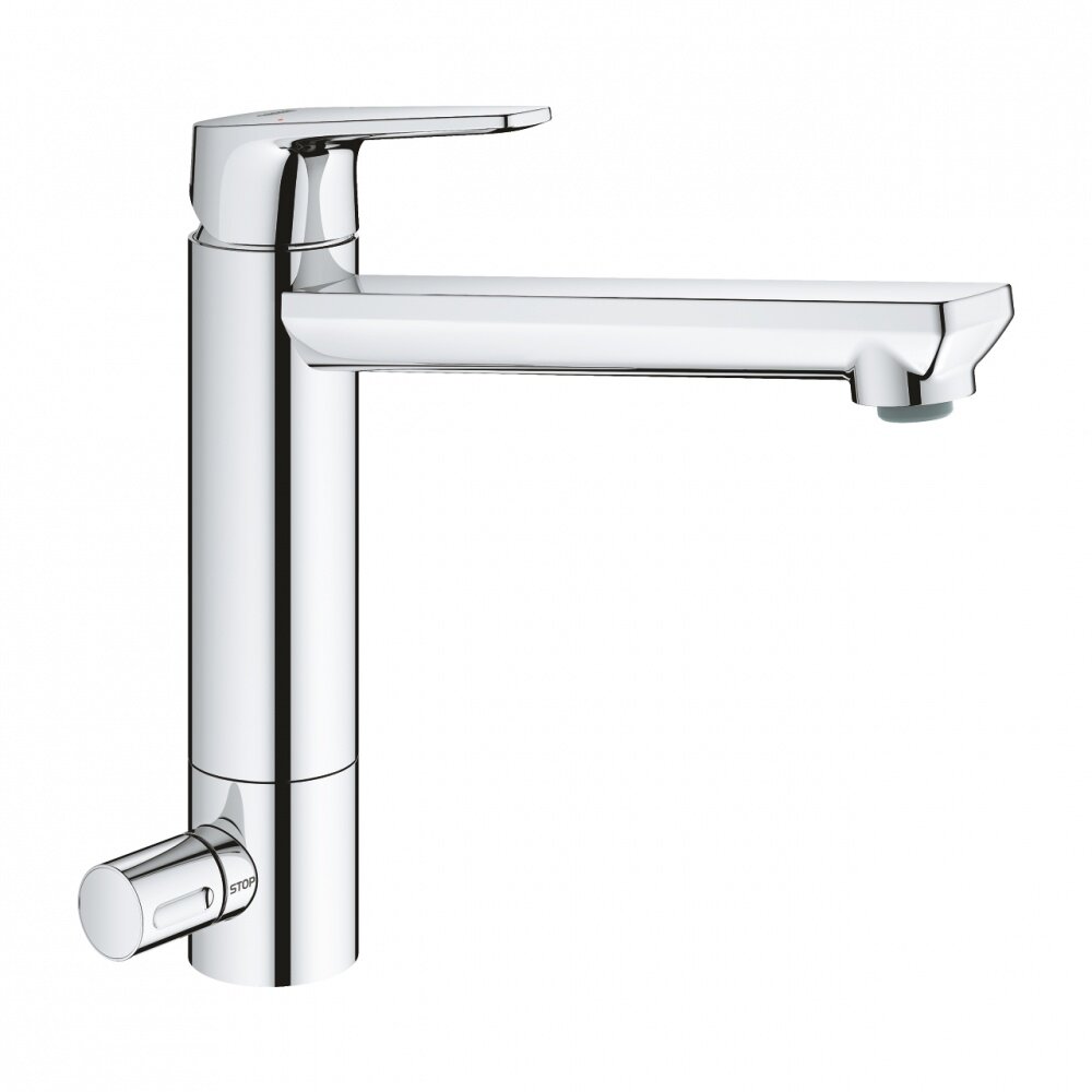 Grohe Смеситель для кухонной мойки Grohe BauEdge 31696000 с запорным вентилем