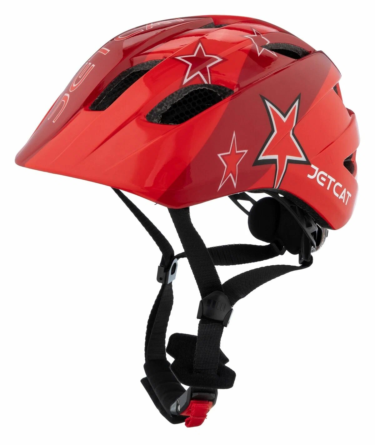 Шлем JETCAT - Max размер "S" (48-53см) - Red Stars защитный велосипедный велошлем детский