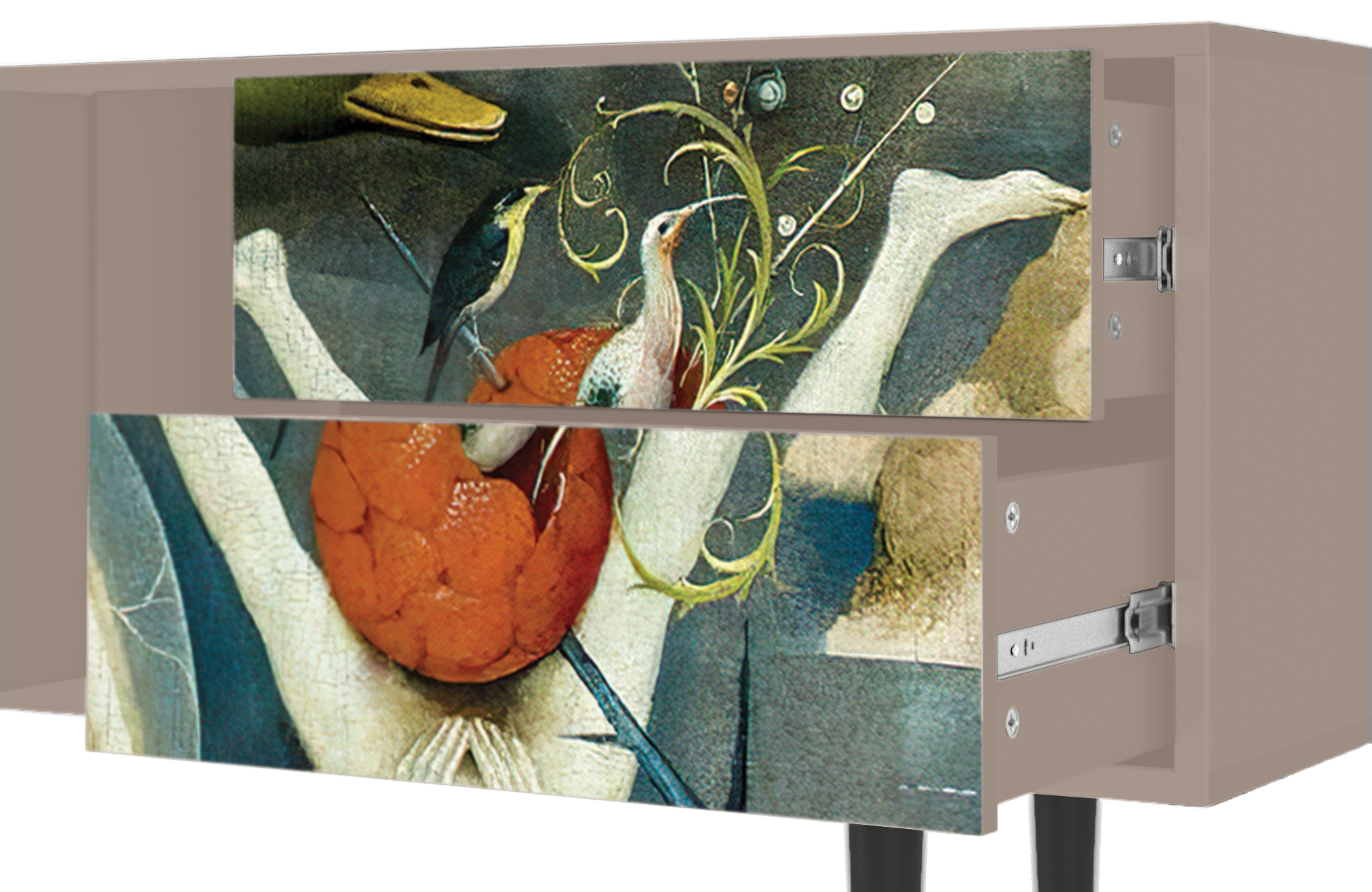 ТВ-Тумба - STORYZ - T1 The Garden Of by Hieronymus Bosch, 170 x 69 x 48 см, Бежевый - фотография № 5