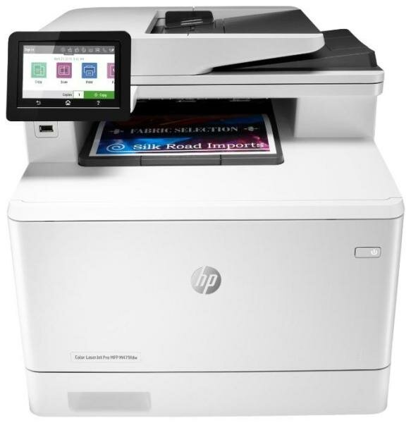 МФУ HP Color LaserJet Pro M479fdw принтер/сканер/копир/факс, A4, ADF, дуплекс, 27/27 стр/мин, 512Мб, USB, LAN, WiFi (замена CF379A M477