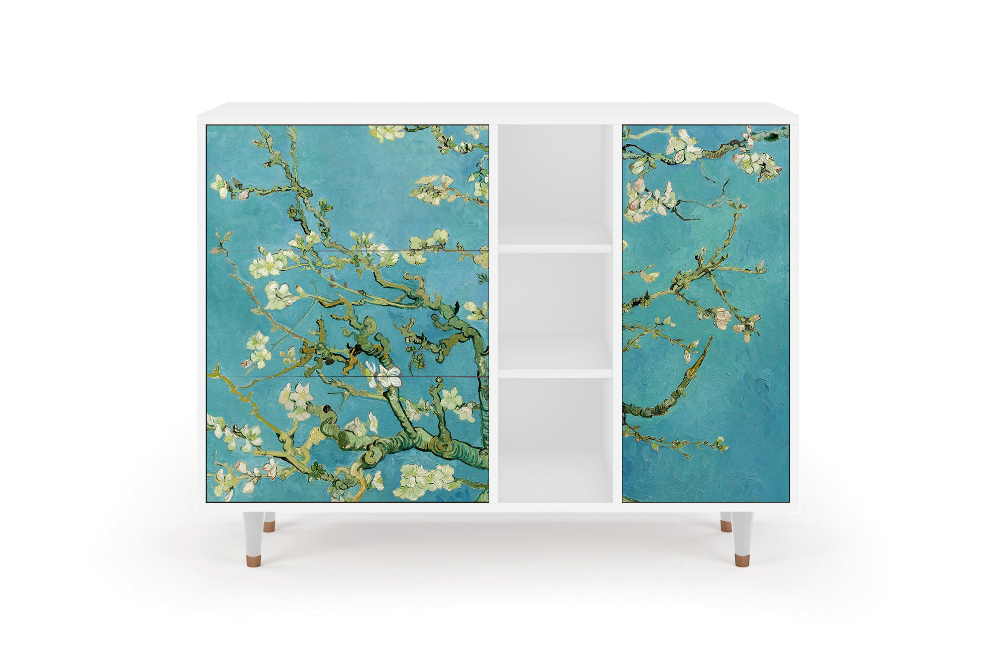 Комод - STORYZ - BS2 Almond Blossom by Van Gogh, 125 x 97 x 48 см, Белый - фотография № 2
