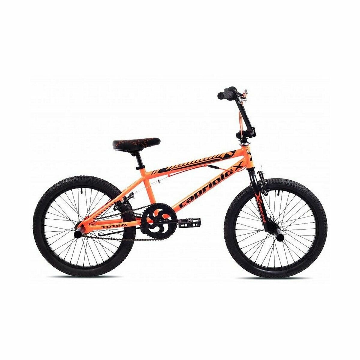 Велосипед BMX CAPRIOLO TOTEM 20' (2023) (Велосипед BMX CAPRIOLO TOTEM 20" Оранжевый/Чёрный, one size Сталь,919156-20)