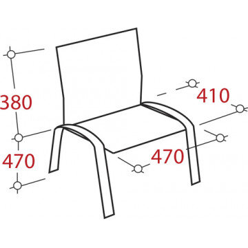 Стул для посетителей Easy Chair Rio (изо) чёрн, ткань синяя С-6/ТК-9 - фотография № 2