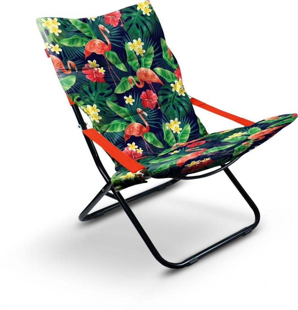 Кресло-шезлонг Nika ННК4Р/F складное мягкое садовое с матрасом и подлокотниками для дома дачи и пикника