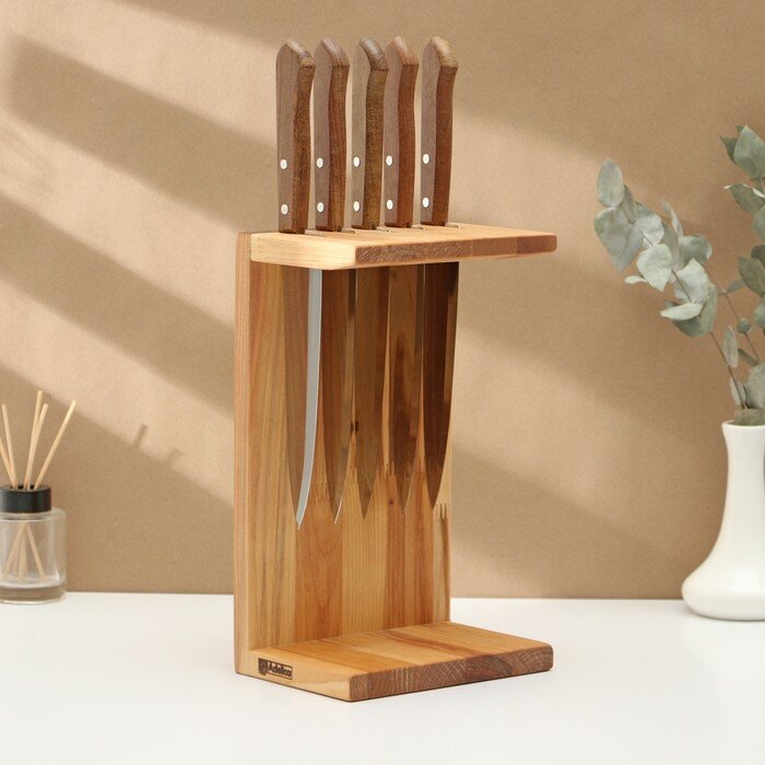 фото Подставка для ножей Adelica , береза, 18×13×30 см