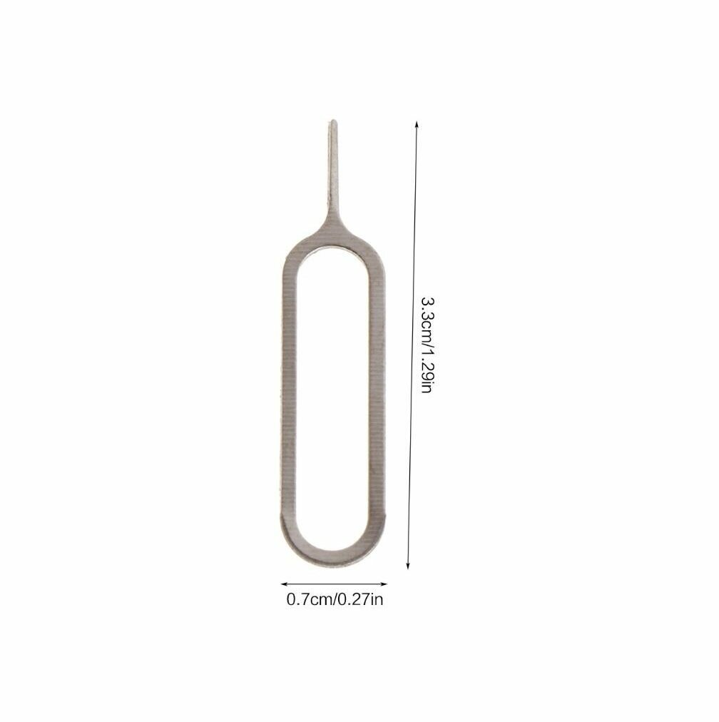 Кольцо для брелока + Металлический ключ для открытия сим лотка (10 Штук)