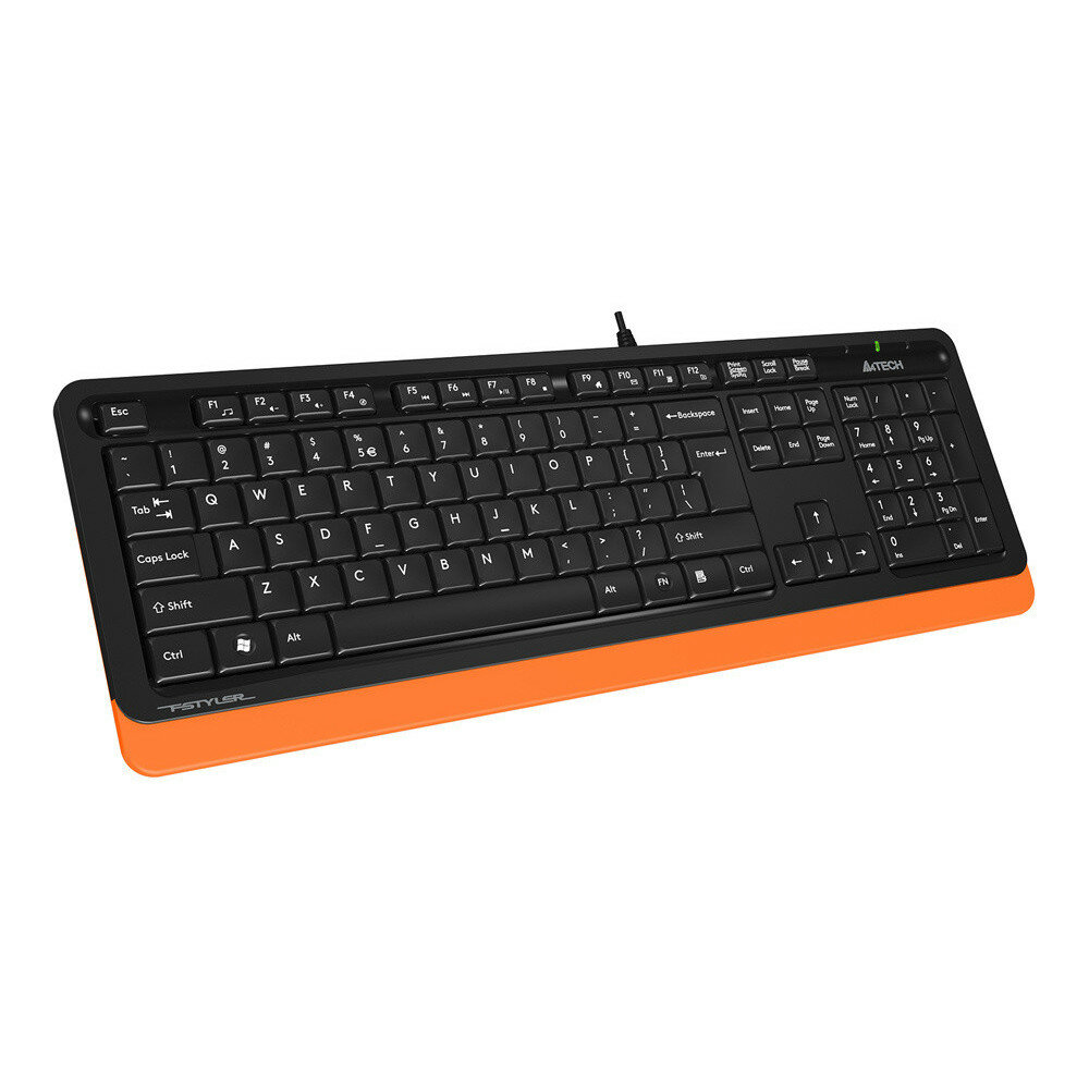 Клавиатура + мышь A4Tech Fstyler F1010 клав:черный/оранжевый мышь:черный/оранжевый USB Multimedia (F — фото 3