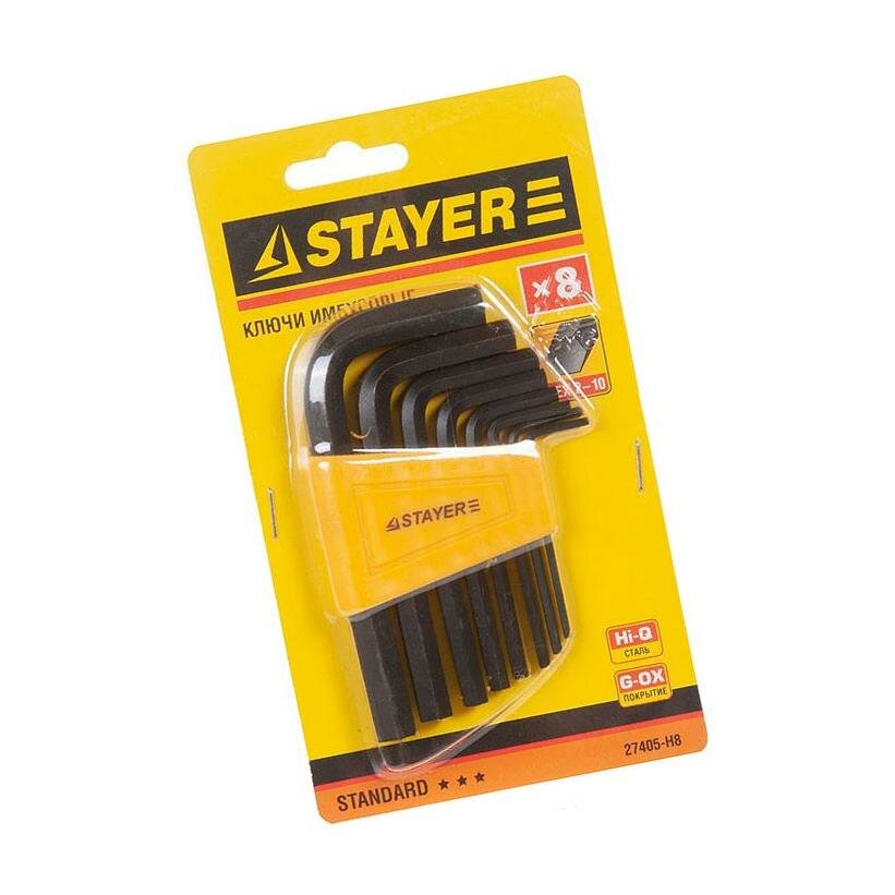 Ключи имбусовые STAYER 8 шт 27405-H8 / hand tools