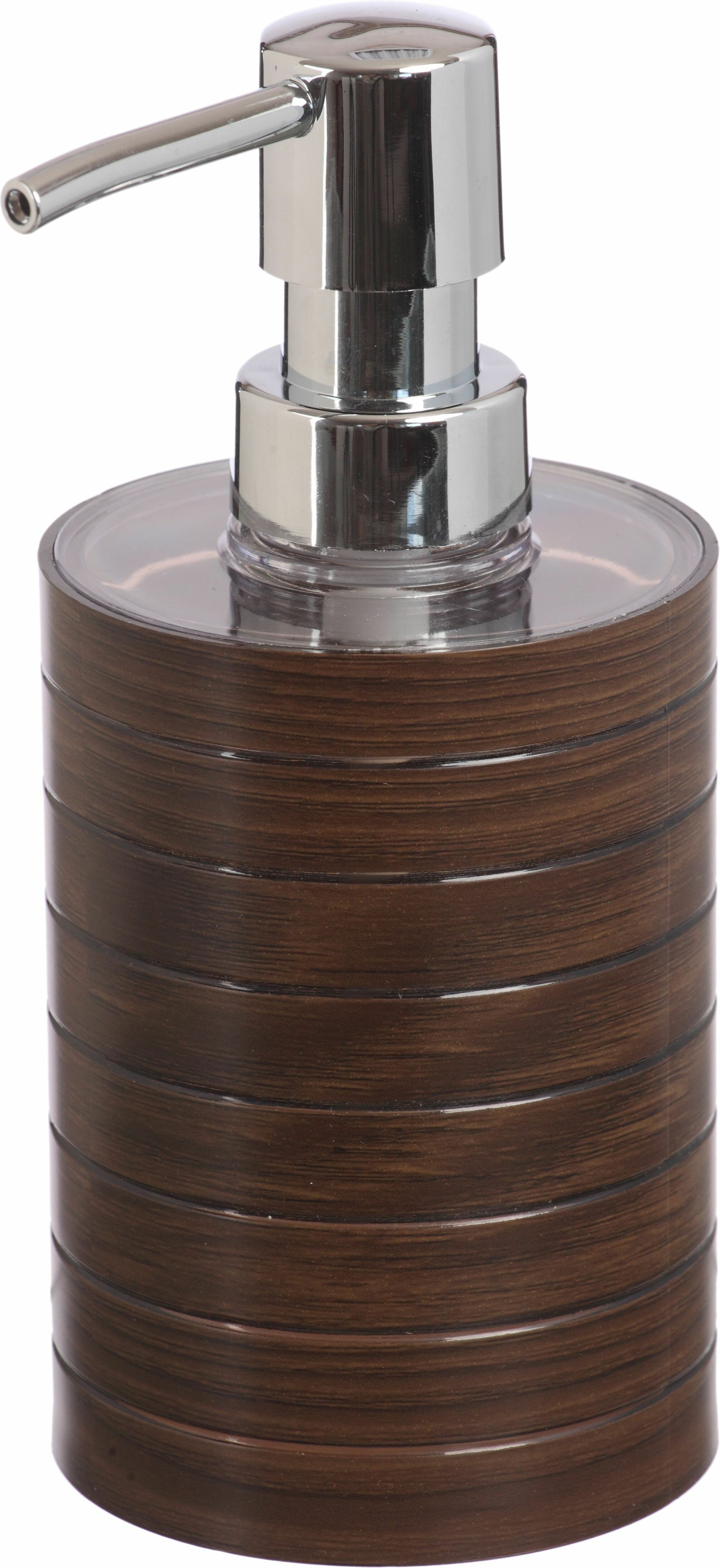 Дозатор для мыла VANSTORE Wood пластик коричневый