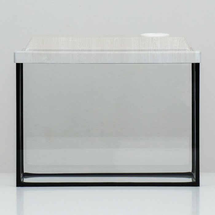 Пижон Аквариум прямоугольный с крышкой, 15 литров, 34 x 17 x 25/30 см, беленый ДУБ - фотография № 2