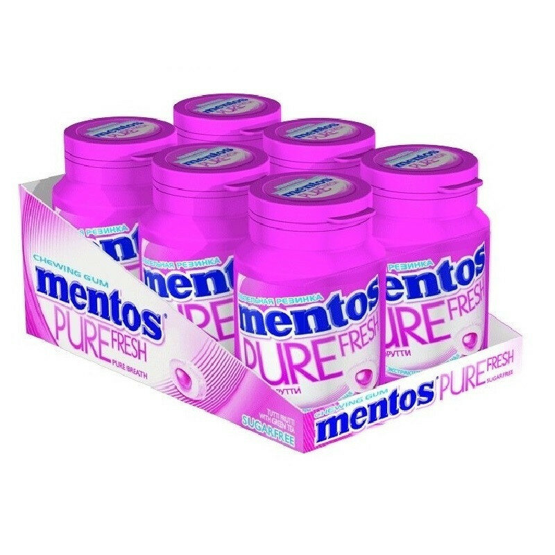 Жевательная резинка Mentos Pure Fresh Тутти-Фрутти, 54г - фотография № 2