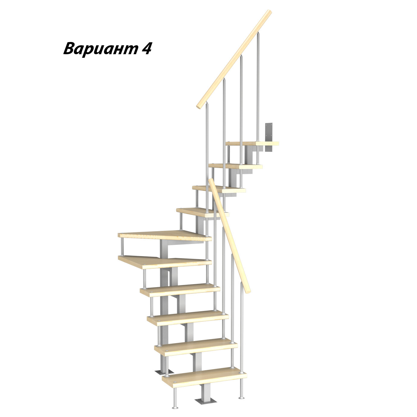 Модульная малогабаритная лестница Компакт 2250-2475 - фотография № 7