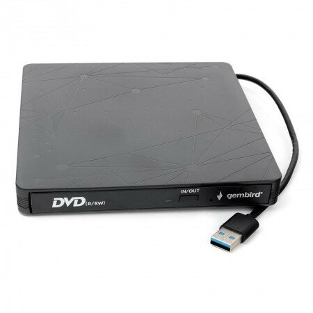 USB 3.0 Gembird DVD-USB-03 пластик черный