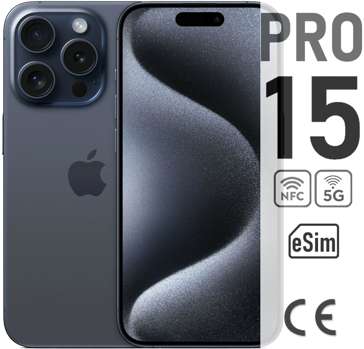 Смартфон Apple iPhone 15 Pro 512 ГБ, Dual еSIM, синий титан