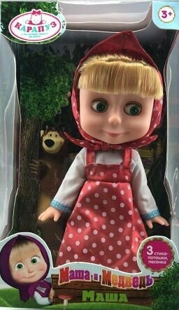 Кукла карапуз озвученная Маша из мультфильма Маша и медведь 25см 83033-R