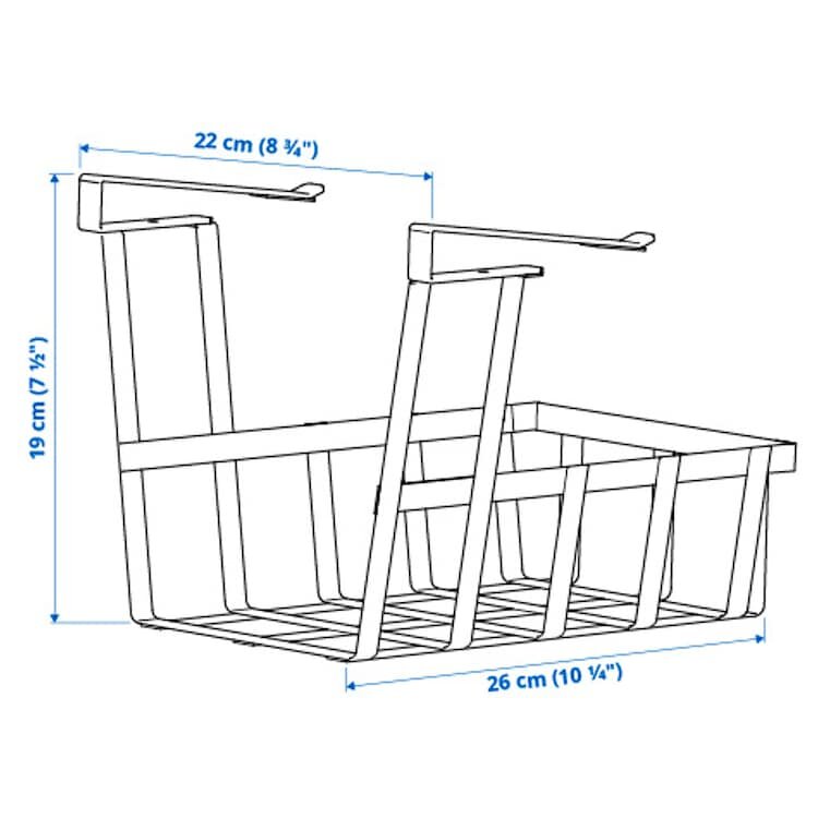 Подвесная корзина для хранения IKEA PÅLYCKE 22x26x19 см - фотография № 5