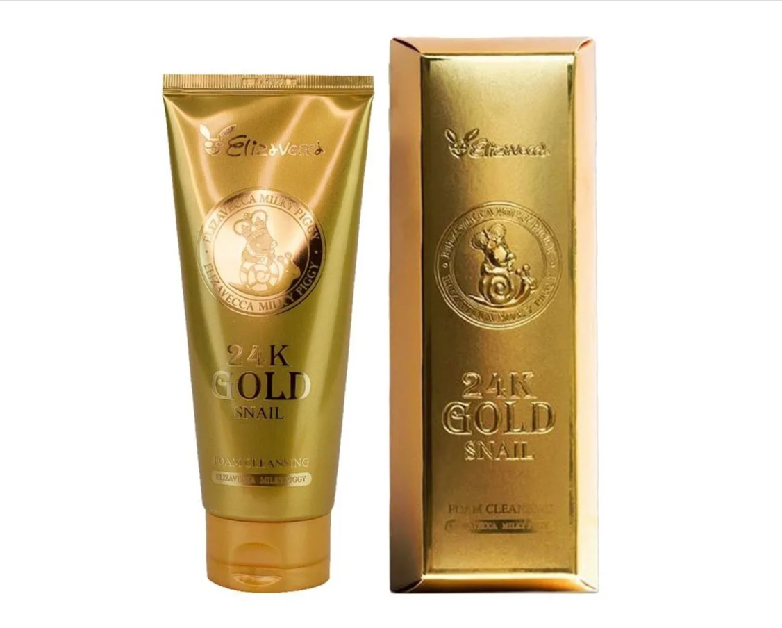 Elizavecca Пенка для умывания муцин улитки/золото 24K Gold Snail Cleansing Foam, 180 мл