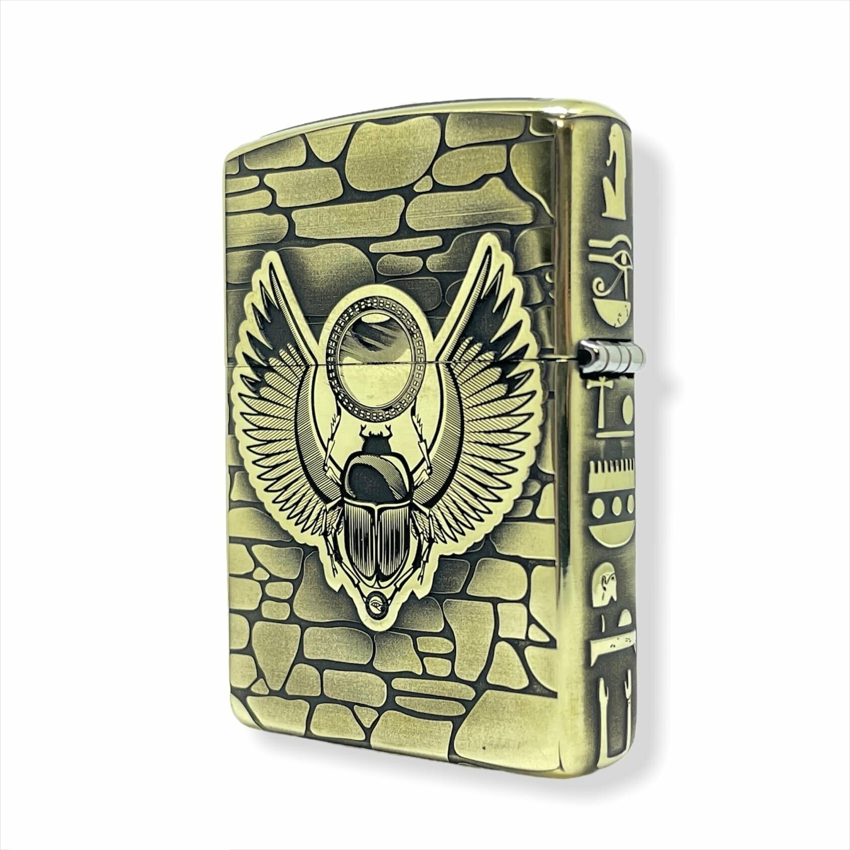 Зажигалка бензиновая Zippo(Armor) Анубис Custom Латунь с глубокой объемной гравировкой - фотография № 2