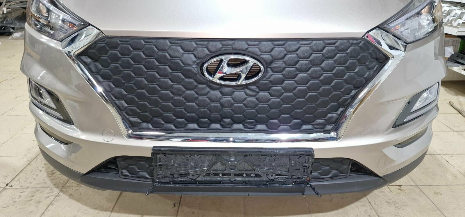 Новинка Утеплитель радиатора для Hyundai Tucson 2018-2020 Без парктроников Дизайн Соты