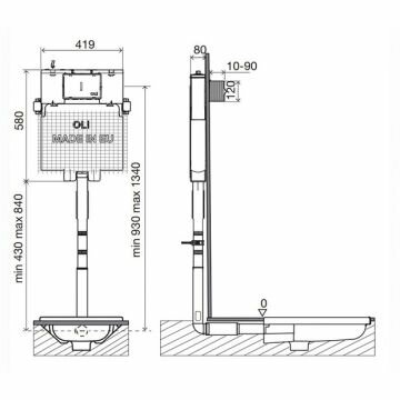 Бачок для унитаза Oli 80, механический, для чаш Генуя 045058 - фотография № 2