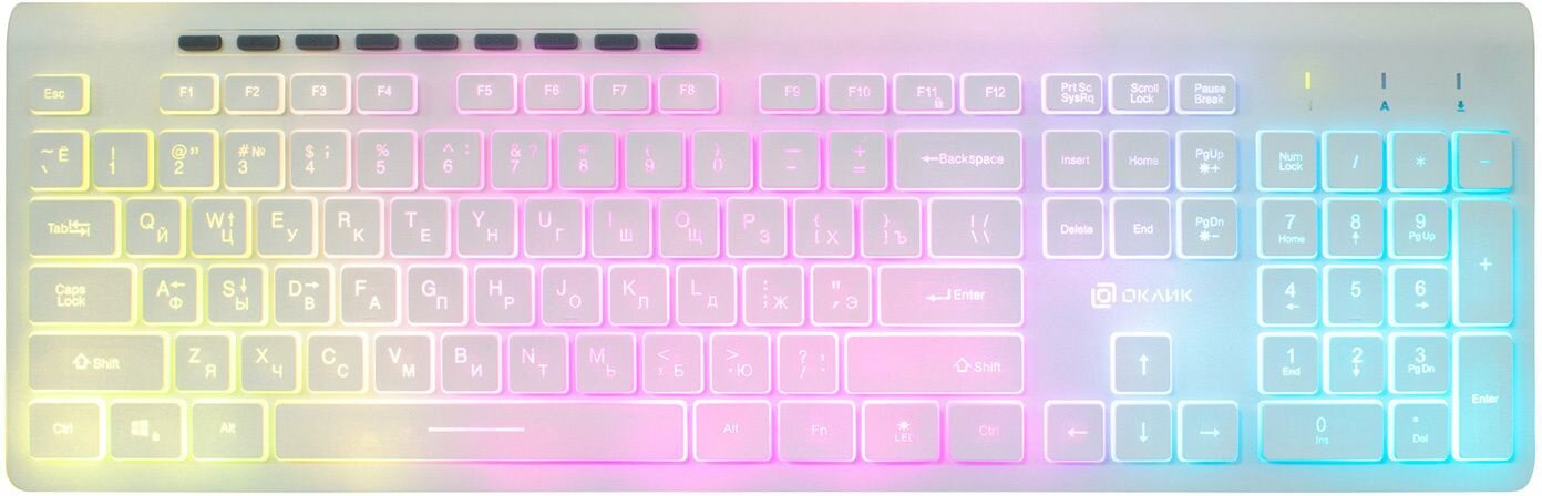 Клавиатура Оклик 490ML, белый