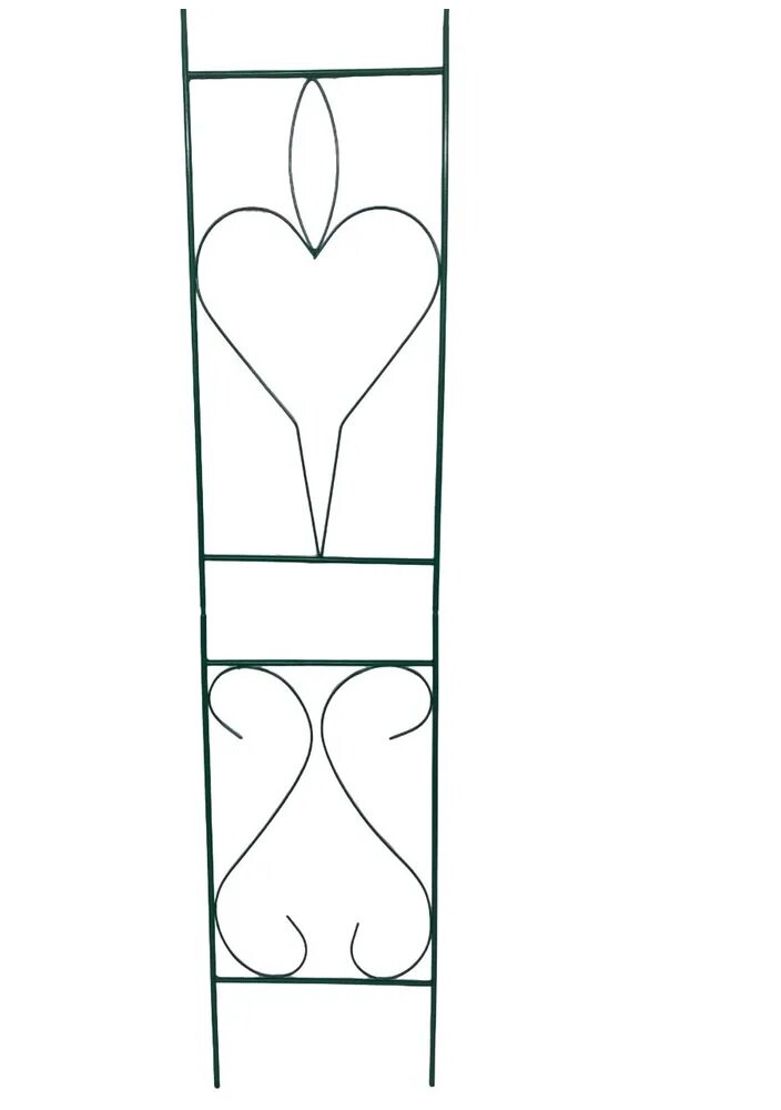 Арка садовая металлическая для растений (для сада) Лето-3 разборная зелёная, 240х110х40см., труба d=10 - фотография № 1