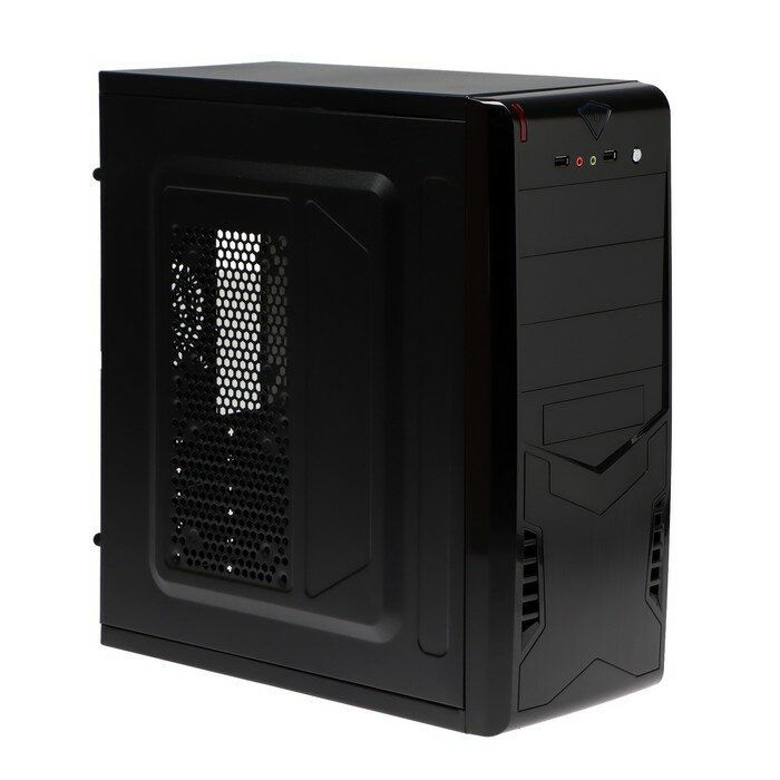 Корпус ExeGate Miditower CP-601, без БП, ATX, 2хUSB 2.0, чёрный