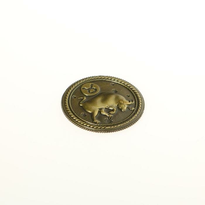 Монета знак зодиака «Телец», d=2,5 см - фотография № 5
