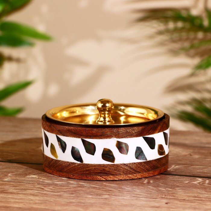 фото Миска деревянная 11 см, с крышкой