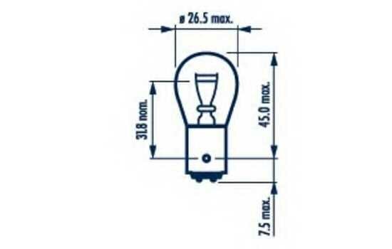 Лампа 12V 21/5W BAY15d NARVA 17916