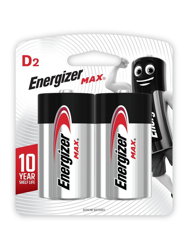 Energizer Батарейки Max D/LR20 2шт, 180 гр