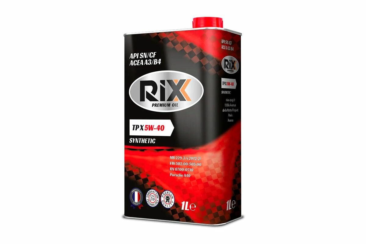 Масло моторное RIXX TP X синтетическое 5W-40 SN/CF (1 л)