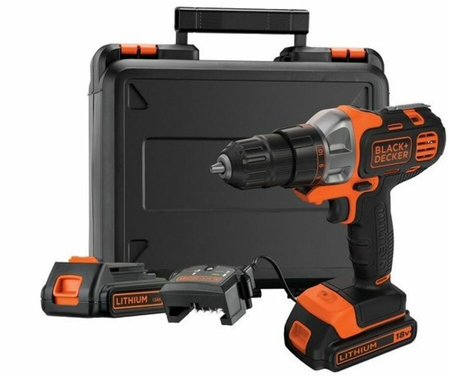 Дрель-шуруповерт аккумуляторная BLACK+DECKER MT218KB-QW