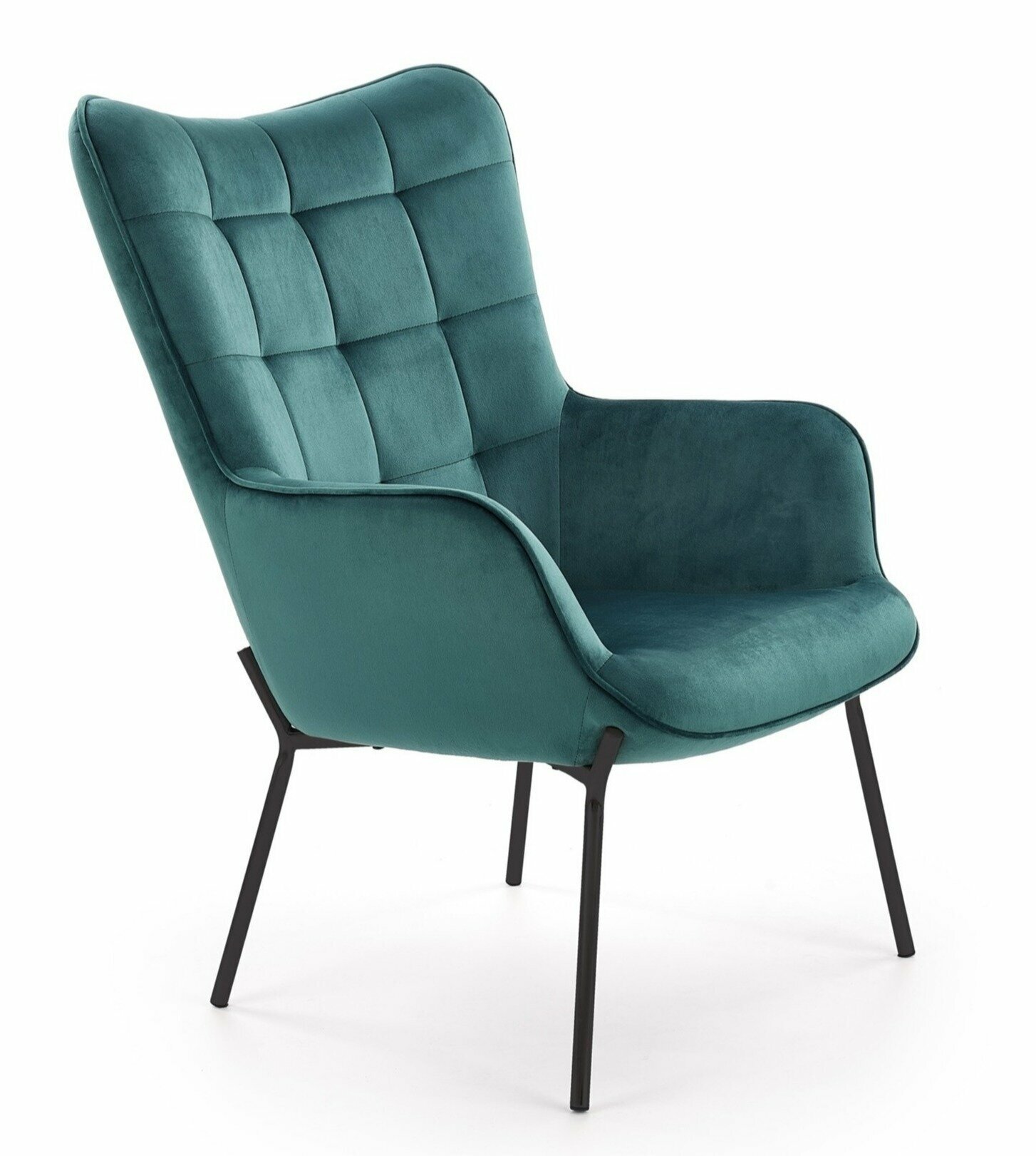 Кресло Halmar CASTEL (темно-зеленый/черный)