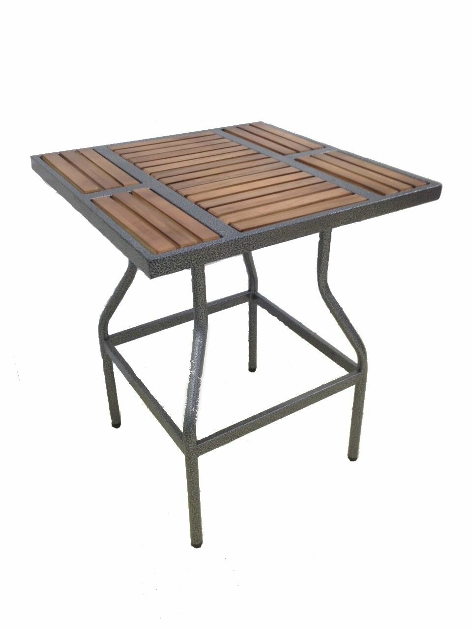 Стол к набору Мебельторг Бетта Мини арт.004 Каркас серый/Столешница коричневая - фотография № 2