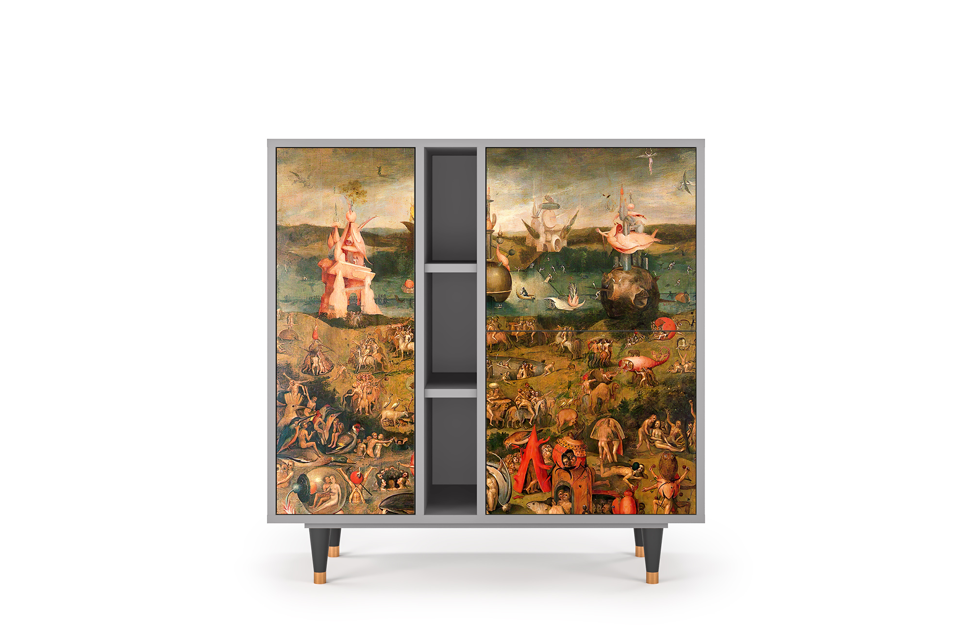 Комод - STORYZ - BS5 The Garden by Hieronymus Bosch, 94 x 96 x 41 см, Серый - фотография № 2