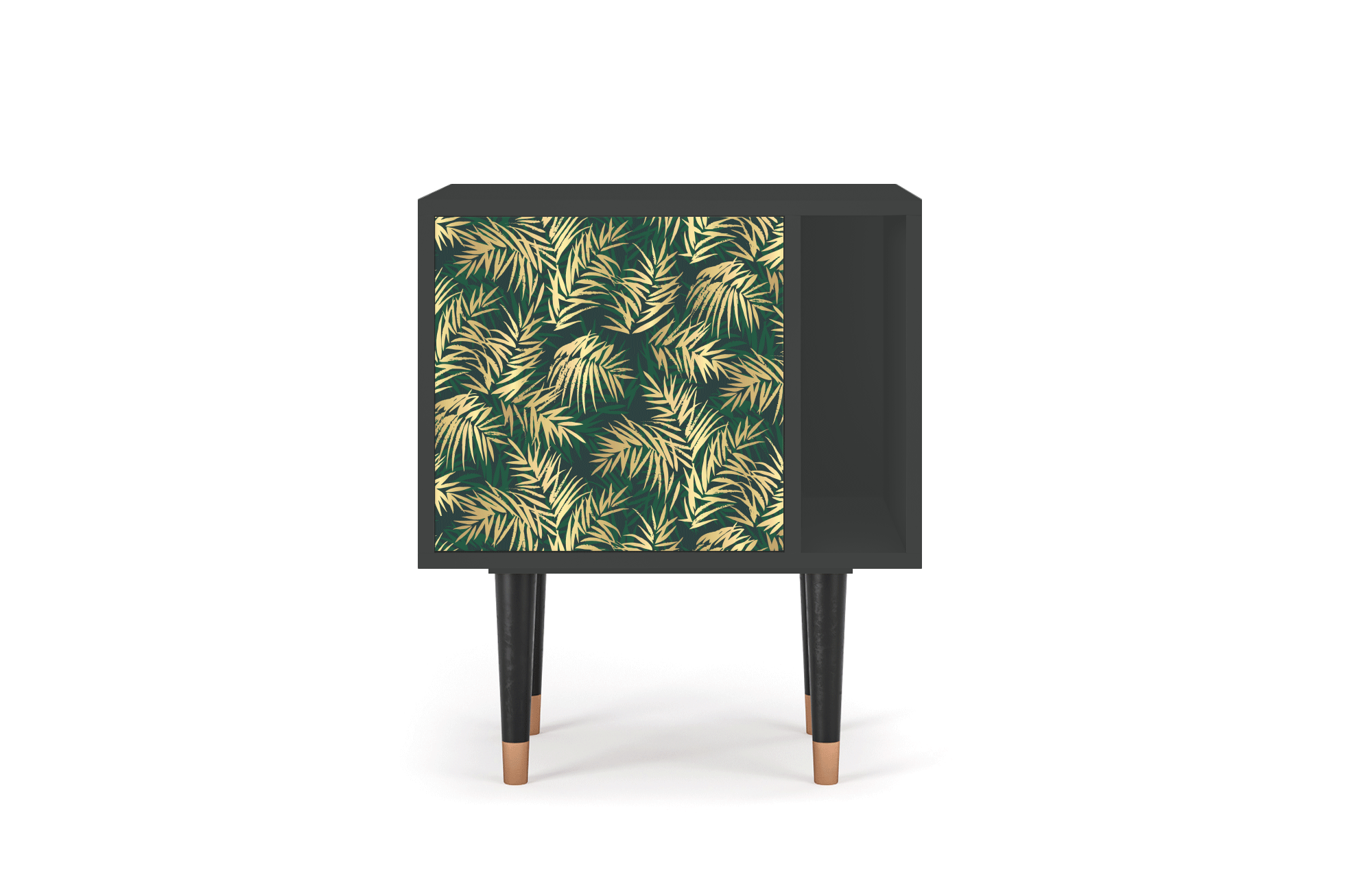Прикроватная тумба - STORYZ - S2 Sunny Palm Tree, 58 x 69 x 48 см, Антрацит - фотография № 2