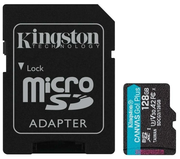 Карта памяти Kingston SDCG3 128 GB, чтение: 170 MB/s, запись: 90 MB/s