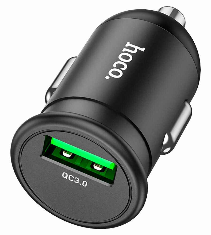 Автомобильное зарядное устройство Hoco Z43 Mighty single port QC3.0 car charger black