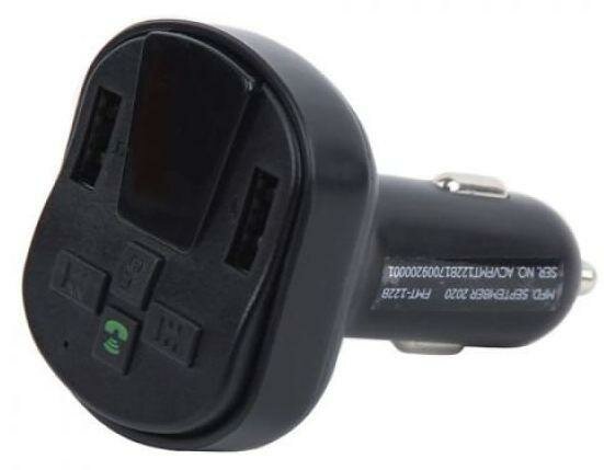 Автомобильный FM-модулятор ACV FMT-122B черный MicroSD BT USB (37576)